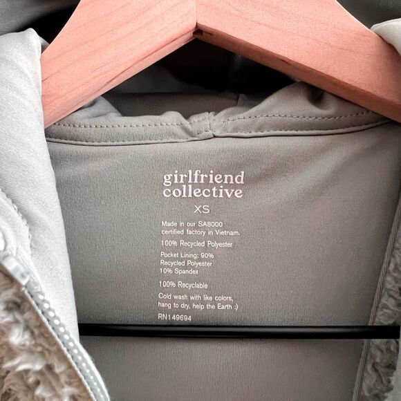 NWOT Girlfriend Collective Recycled Fleece Bomber Jacket Size XS - Picture 8 of 8